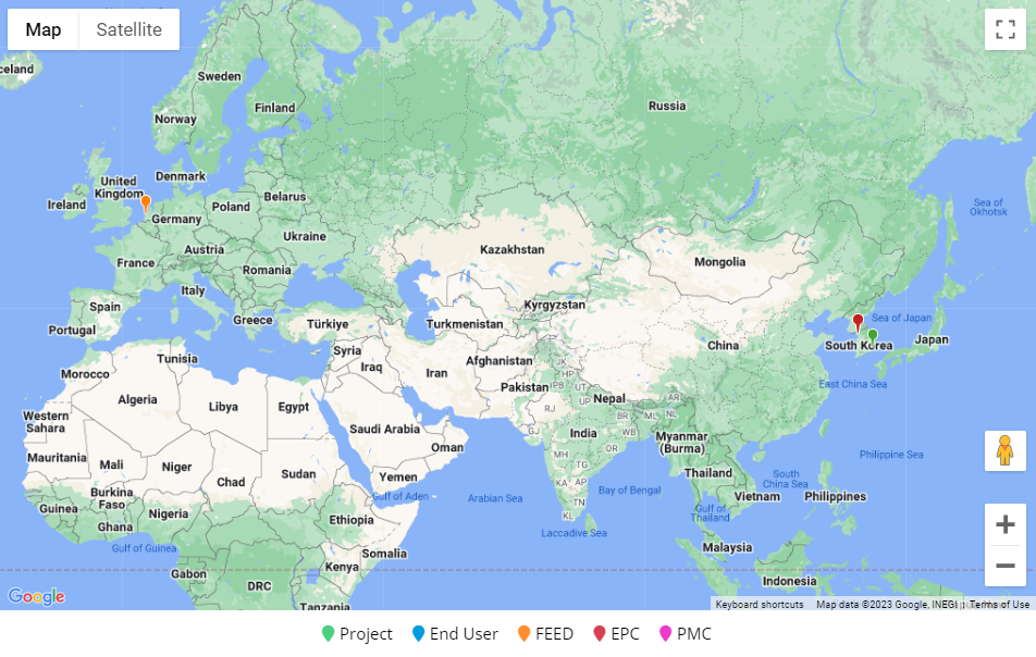 S-Oil Ulsan Shaheen Petrochemical Phase II map